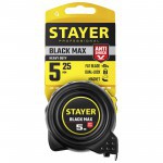 Рулетка 5м BlackMax Stayer ударостойкий обрезиненный корпус, шт