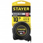 Рулетка 10м BlackMax Stayer ударостойкий обрезиненный корпус, шт