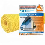 Сетка стеклотканевая фасадная SDM SD-Glass Prof, ячейка 5х5 мм, 145 гр/м2, 1х20 м, рул Сетка стеклотканевая фасадная SDM SD-Glass Prof, ячейка 5х5 мм, 145 гр/м2, 1х20 м, рул