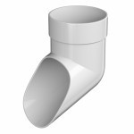 Слив трубы ТехноНиколь Оптима 120/80 мм Ral 9003 белый, шт