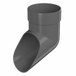 Слив трубы ТехноНиколь Оптима 120/80 мм Ral 7024 серый, шт Слив трубы ТехноНиколь Оптима 120/80 мм Ral 7024 серый, шт