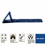 Снегозадержатель усиленный для гибкой черепицы Технониколь Ral 5005 синий, шт