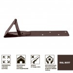 Снегозадержатель усиленный для гибкой черепицы Технониколь Ral 8017 коричневый, шт Снегозадержатель усиленный для гибкой черепицы Технониколь Ral 8017 коричневый, шт