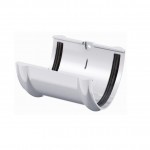 Соединитель желоба ТехноНиколь/Verat 125/82 мм Ral 9003 белый, шт