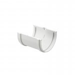 Соединитель желоба Docke Premium 120/86 мм Ral 9003 пломбир, шт