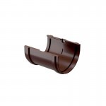 Соединитель желоба Docke Premium 120/86 мм Ral 8019 шоколад, шт