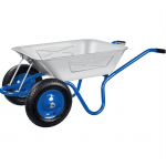 Тачка строительная двухколесная ЗУБР с цельной рамой, грузоподъемность 280 кг, объем 130 л, шт