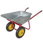 Тачка строительная двухколесная, грузоподъемность 240 кг, объем 110 л, шт