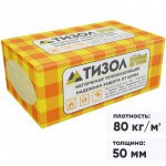 Минеральная вата Тизол EURO Вент 80 кг/м3 1000х600х50 мм, 8 шт/упак
