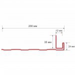 J-фаска ТехноНиколь Оптима Каштан 3 м, 24 шт/упак