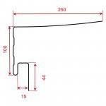 Околооконная планка ТехноНиколь Формлайт Кирпич серо-бежевый 3 м, 12 шт/упак