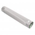 Труба водосточная круглая соединительная Grand Line Optima 125/90/1000 мм Ral 9003 белый, шт