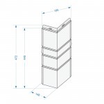 Угол внешний для фасадной панели Docke Burg под камень платиновый, шт