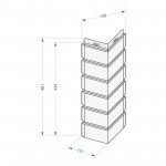 Угол внешний для фасадной панели Docke Berg под кирпич коричневый, шт