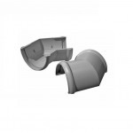 Угол желоба 135 градусов ТехноНиколь/Verat 125/82 мм Ral 7024 серый, 18 шт/упак