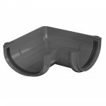 Угол желоба 90 градусов ТехноНиколь Оптима 120/80 мм Ral 7024 серый, шт