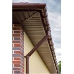 Угол желоба 90 градусов ТехноНиколь/Verat 125/82 мм Ral 8017 коричневый, шт