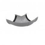 Угол желоба регулируемый 90-150 градусов ТехноНиколь/Verat 125/82 мм Ral 7024 серый, 16 шт/упак