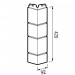 Угол наружный ТехноНиколь Оптима Песчаник песочный, шт