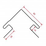 Угол наружный ТехноНиколь Формлайт Кирпич серый, шт