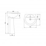 Раковина Santeri Соната с переливом, без пьедестала, шт