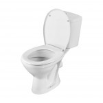 Унитаз-компакт Santeri Pro белый, с арматурой и сиденьем, горизонтальный выпуск, шт