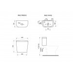 Унитаз-компакт Santeri Pro белый, с арматурой и сиденьем, горизонтальный выпуск, шт