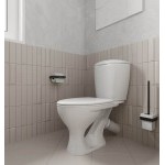 Унитаз-компакт Santeri Версия белый, с арматурой и сиденьем, косой выпуск, шт