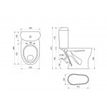 Унитаз-компакт Santeri Версия белый, с арматурой и сиденьем, косой выпуск, шт