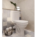 Унитаз-компакт Santeri Визит белый, с арматурой и сиденьем, косой выпуск, шт