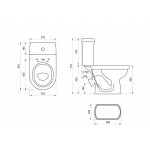 Унитаз-компакт Santeri Визит белый, с арматурой и сиденьем, косой выпуск, шт