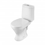 Унитаз-компакт Santeri Грация белый, с двухрежимной арматурой и сиденьем, горизонталный выпуск, шт Унитаз-компакт Santeri Грация белый, с двухрежимной арматурой и сиденьем, горизонталный выпуск, шт