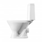 Унитаз-компакт Santeri Грация белый, с двухрежимной арматурой и сиденьем, горизонталный выпуск, шт