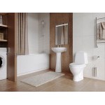 Унитаз-компакт Santeri Соната белый, с арматурой и сиденьем, косой выпуск, шт