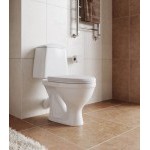 Унитаз-компакт Santeri Соната белый, с арматурой и сиденьем, косой выпуск, шт