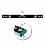 Уровень строительный Kraftool 60 см, 3 ампулы, с зеркальным глазком, шт