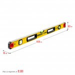 Уровень строительный Stayer Pro Stabil усиленный 80 см, 3 ампулы, с поворотным глазком, шт