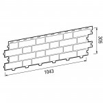 Панель фасадная ТехноНиколь Формлайт Кирпич серо-бежевый 1140х350 мм (0,318 м2), 16 шт/упак