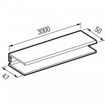 Финишный профиль для фасадных панелей темный, шт
