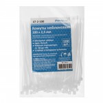 Хомуты нейлоновые РемоКолор белые 100х2,5 мм, 100 шт/упак