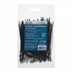 Хомуты нейлоновые РемоКолор черные 100х2,5 мм, 100 шт/упак