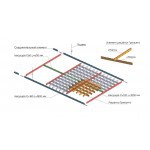 Элемент для потолка Грильято 50х50х40х10 мм "папа" белый, шт