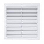 Решетка вентиляционная с сеткой 198х198 мм белая, шт Решетка вентиляционная с сеткой 198х198 мм белая, шт
