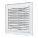 Решетка вентиляционная с сеткой 150х150 мм белая ERA 1515РЦ, шт