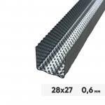 Профиль потолочный направляющий ППН 28х27х3000 мм оцинкованный 0,6 мм рифленый, шт Профиль потолочный направляющий ППН 28х27х3000 мм оцинкованный 0,6 мм рифленый, шт