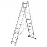 Лестница алюминиевая универсальная, двухсекционная, 10 ступеней, шт