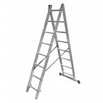 Лестница алюминиевая универсальная, двухсекционная, 8 ступеней, шт