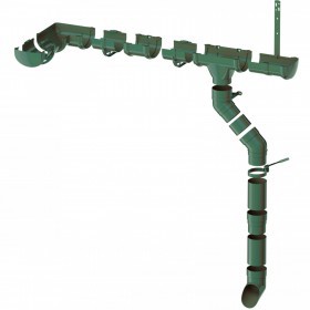 Труба водосточная 1500 мм ТехноНиколь Оптима 120/80 мм зеленый, 5 шт/упак