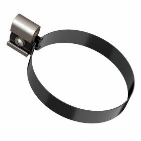 Хомут трубы металлический 140 мм ТехноНиколь/Verat 125/82 мм черный, 60 шт/упак