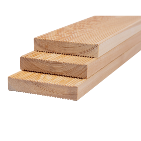 Доска террасная Вельвет лиственница сорт АВ двухсторонняя 24х140х3000 мм, 4 шт/упак